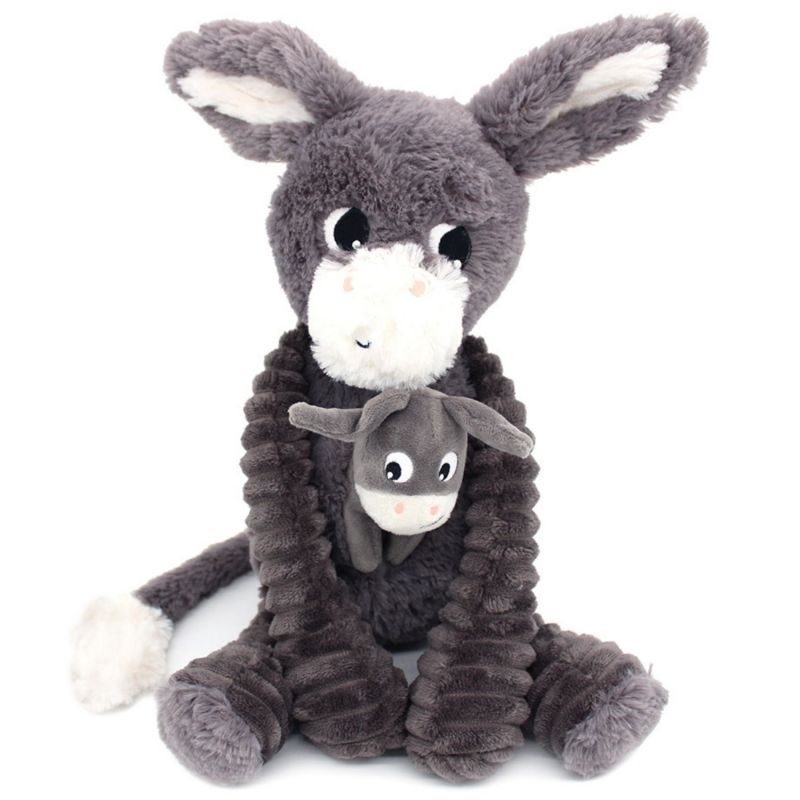 Peluche Ane maman et bébé Les Ptipotos Gris (35 cm) Les Déglingos Produit 3