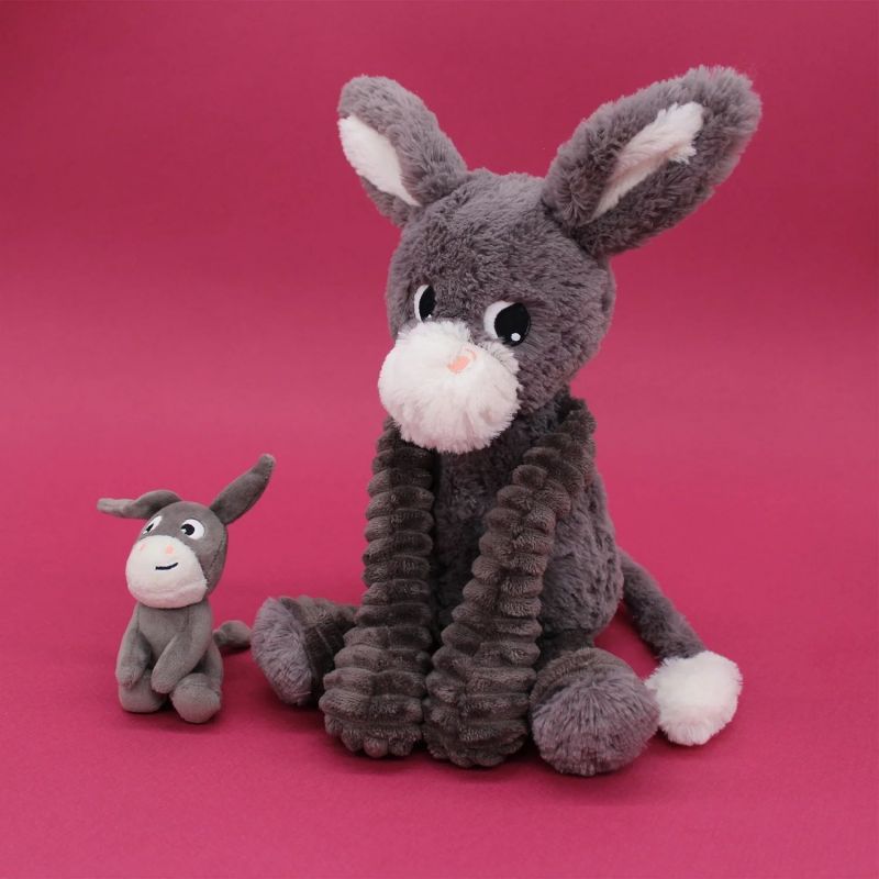 Peluche Ane maman et bébé Les Ptipotos Gris (35 cm) Les Déglingos Ambiance 8
