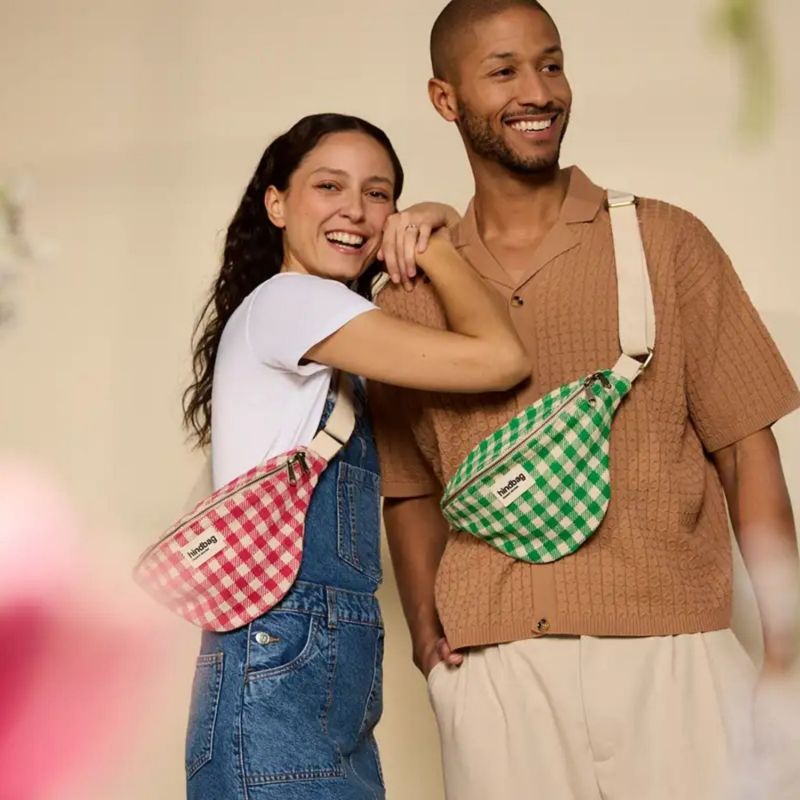 Sac banane Olivia Vichy Rose Hindbag Ambiance 9