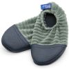 Chaussons Les Petits Velours Gris Vert (pointures 21-23) Les Pas Petits Produit 1