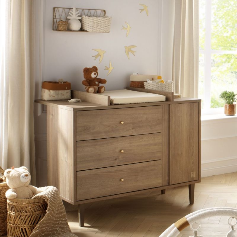 Pack lit évolutif, commode et plan à langer offert Mokka (70 x 140 cm) Sauthon mobilier Ambiance 9