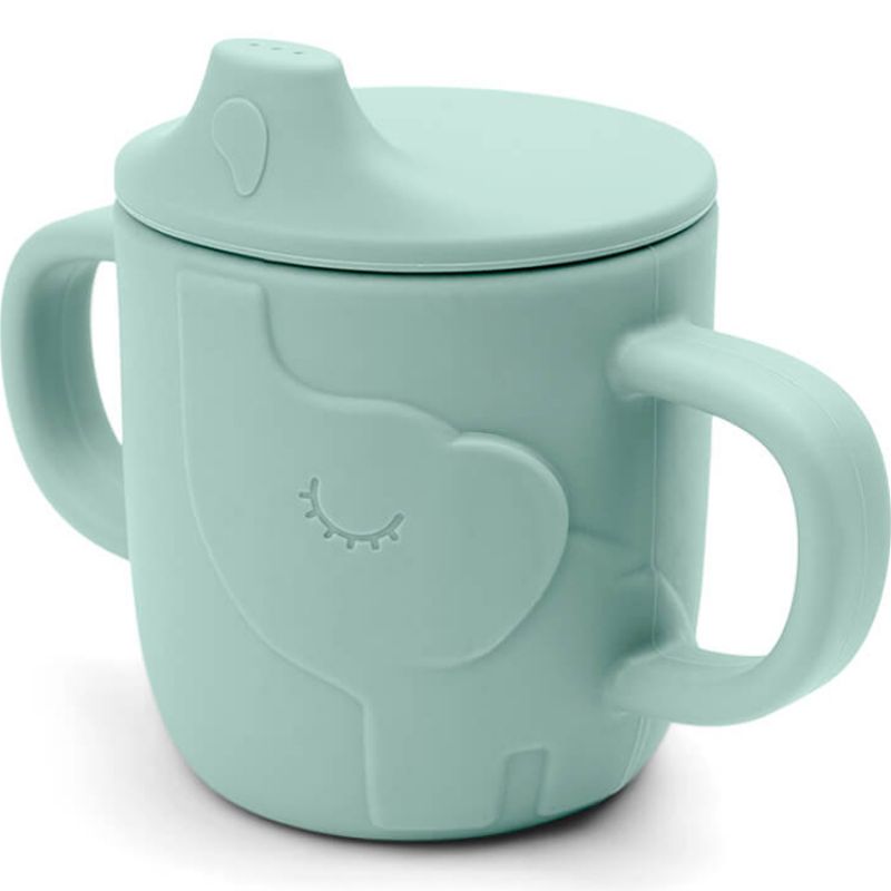 Tasse à bec en silicone Peekaboo Elphee Bleu - Reconditionné Done by Deer