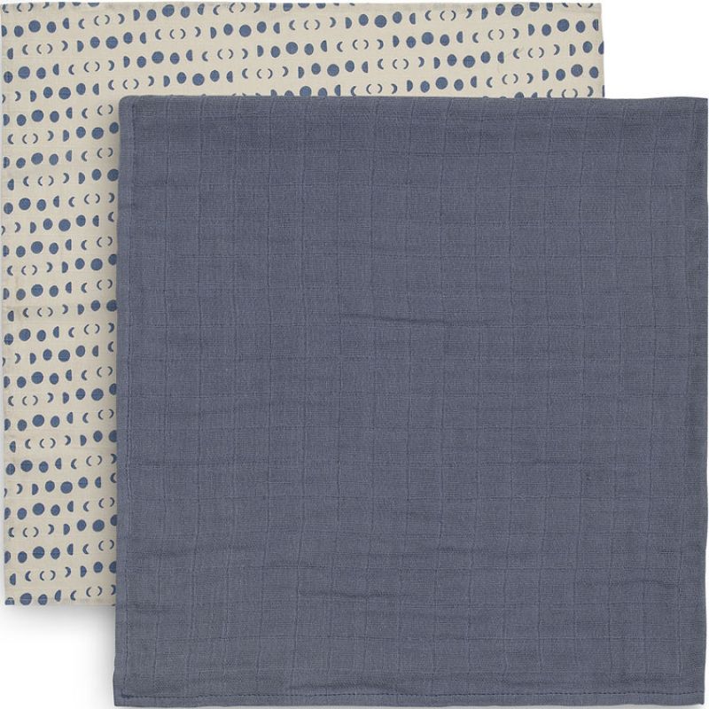 Lot de 2 maxi langes en mousseline de coton Moonlight (115 x 115 cm) Jollein