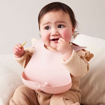 Bavoir en silicone Blush