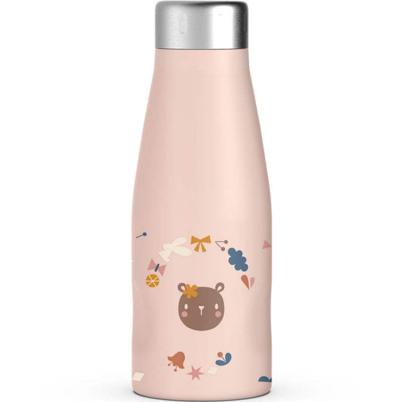 Gourde en inox Into the forest rose (350 ml) Suavinex