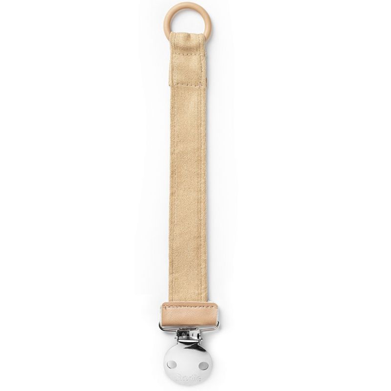 Attache sucette beige Alcantara Elodie Details