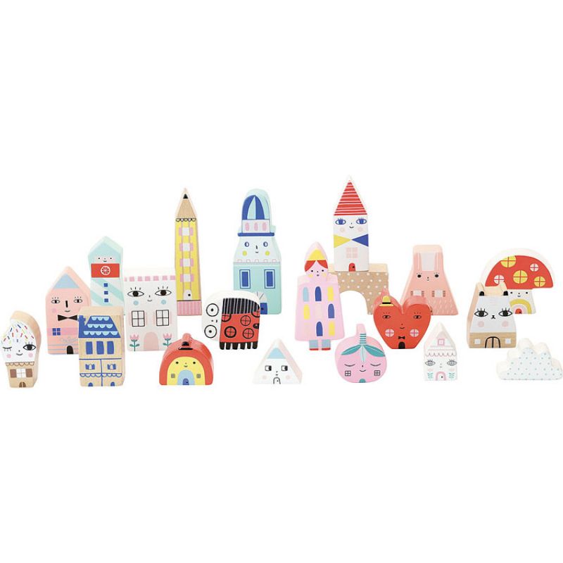 Blocs de construction Tiny city X Suzy Ultman (20 pièces) Vilac