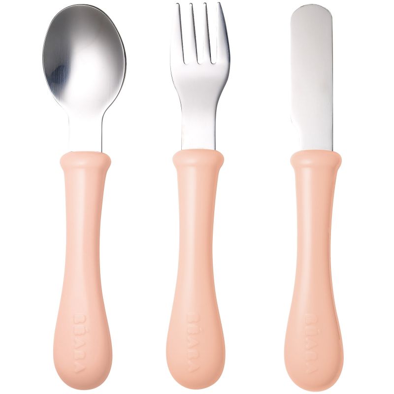 Set de 3 couverts bébé inox nude Béaba