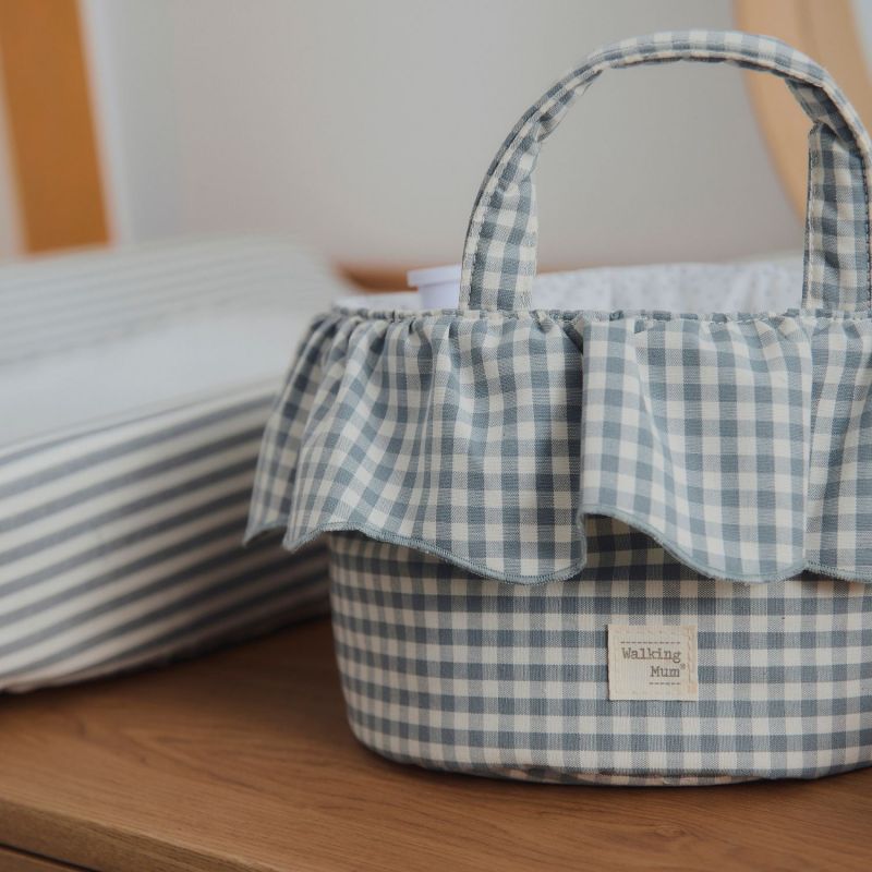 Panier de rangement Praliné Vichy Matcha Walking Mum Ambiance 5