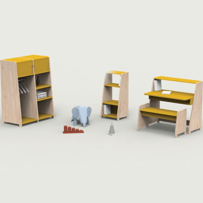 Colonne étagère Asymetry Montessori (coloris au choix) Mathy by bols Ambiance 9
