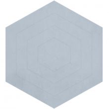 Tapis coton hexagone bleu céleste (120 x 108 cm)  par Lilipinso