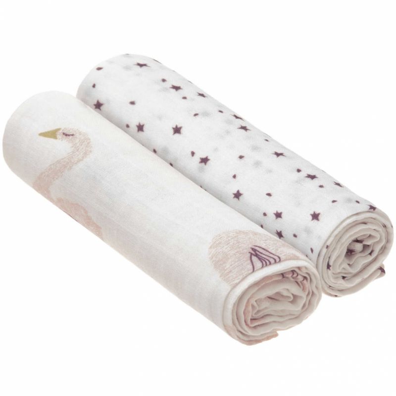Lot 2 maxi langes cygne Little Water (120 x 120 cm) Lässig