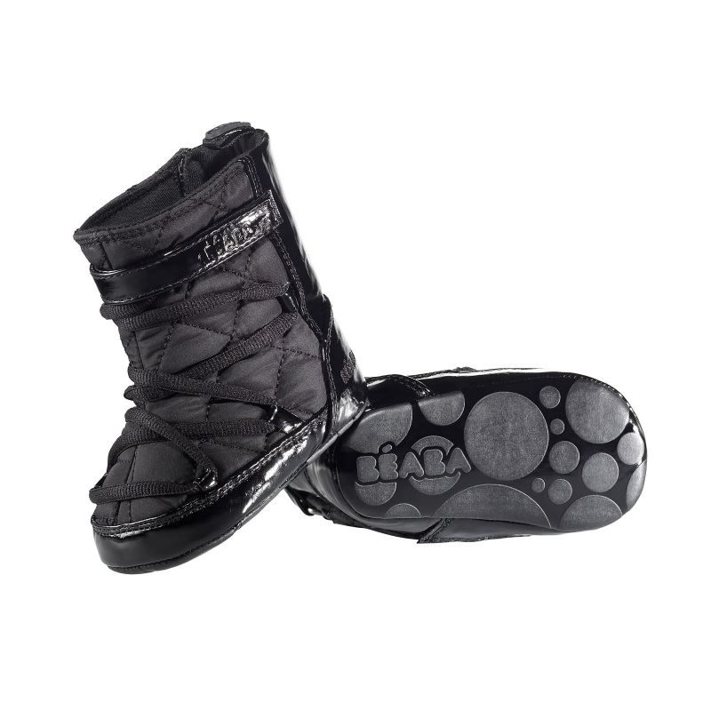 Bottes Moon boot noir vernis (0-6 mois) Béaba