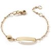 Gourmette rectangle Cœur (or jaune 375°) Baby bijoux Produit 1