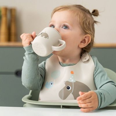 Bavoir silicone Celebration Sable