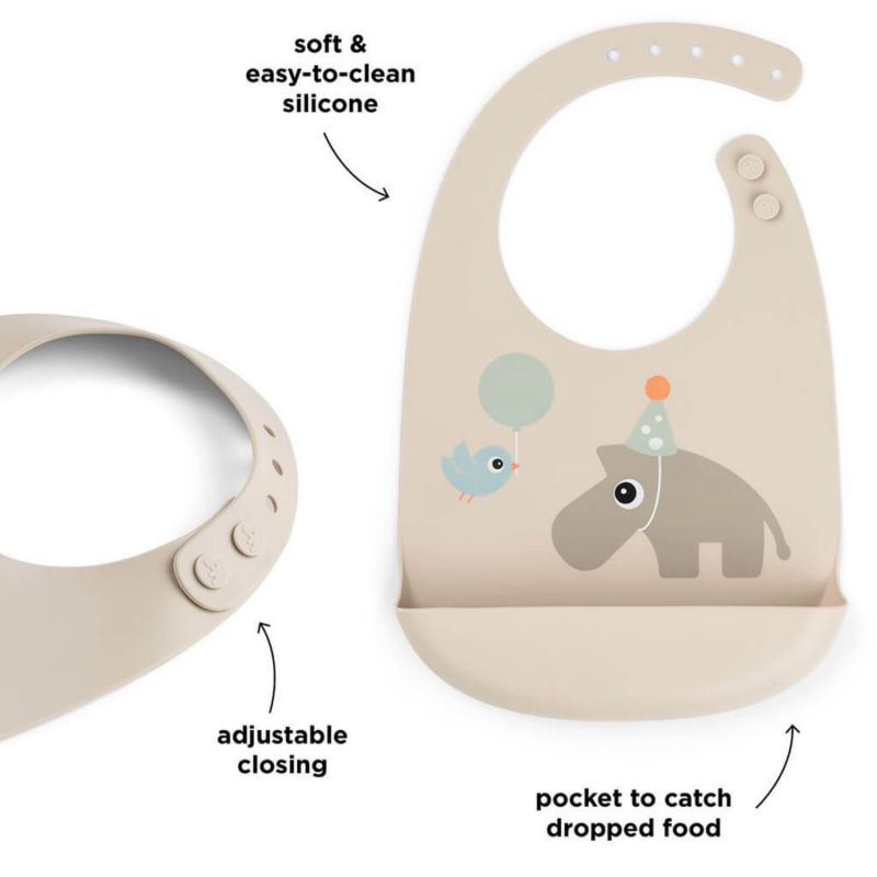 Bavoir silicone Celebration Sable Done by Deer Produit 4