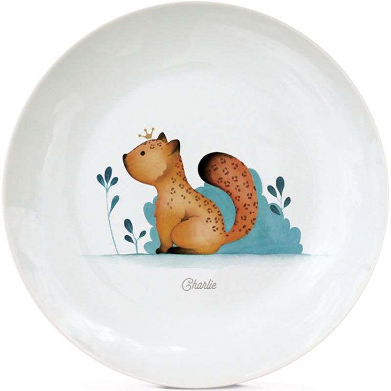 Assiette en porcelaine Léopard (personnalisable) Gaëlle Duval