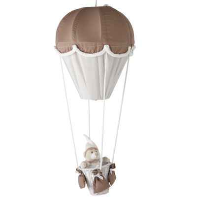 Lampe montgolfière taupe et écru Domiva