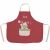 Variation Rouge, rose, blanc du produit Tablier Les Copains d'abord Chat personnalisable (2-6 ans) de la marque L'oiseau bateau