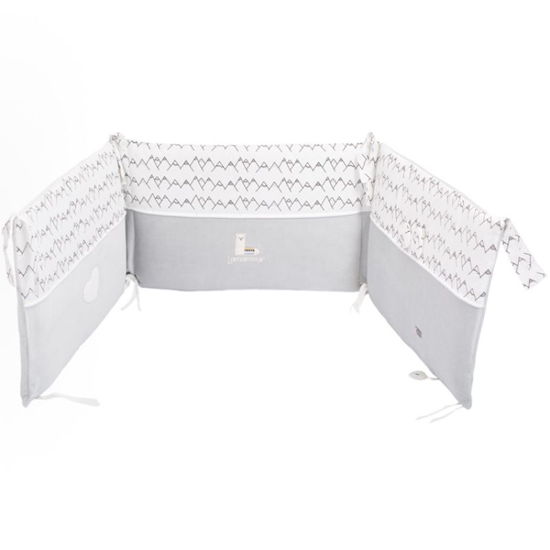 Tour de lit gris Lamamour (pour lits 60 x 120 ou 70 x 140 cm) Maison Nougatine