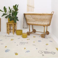 Tapis Little Wild Monkey miel (120 x 170 cm)