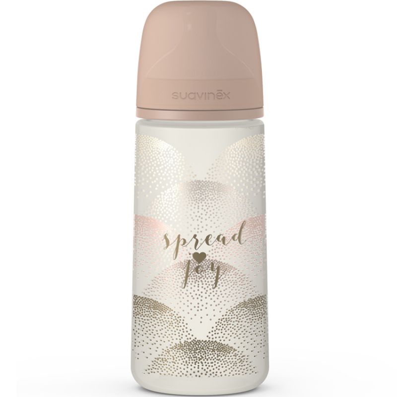 Biberon avec tétine symétrique SX PRO L Joy doré (360 ml) Suavinex
