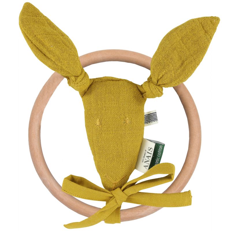 Hochet anneau kangourou Bliss Mustard Trixie
