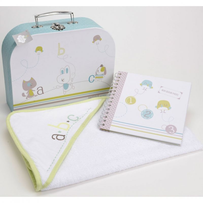 Coffret cape de bain ABC et album (70 x 80 cm) Amadeus Les Petits