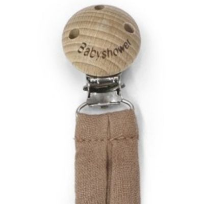 Attache sucette Wood Caramel Glacé