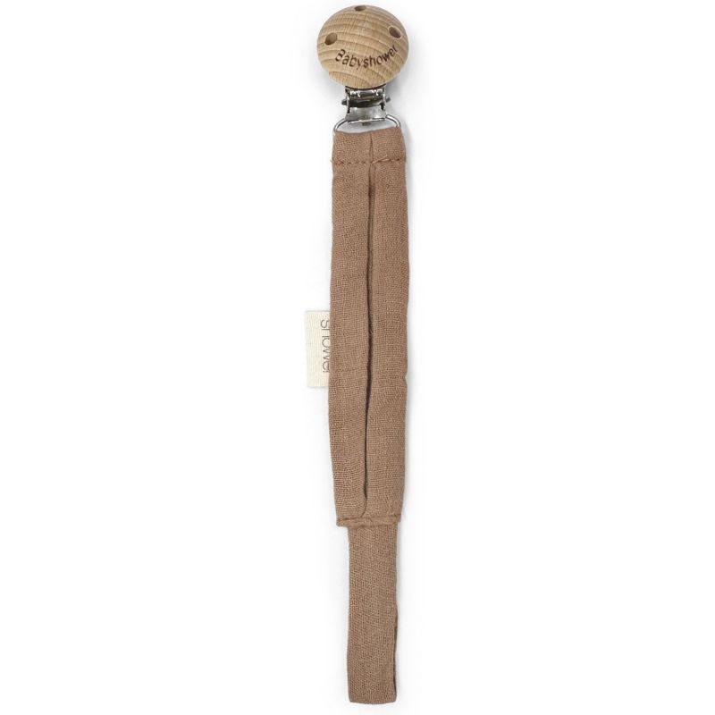 Attache sucette Wood Caramel Glacé Babyshower Produit 1