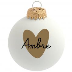 Boule de Noël Coeur doré (personnalisable) - Baubels