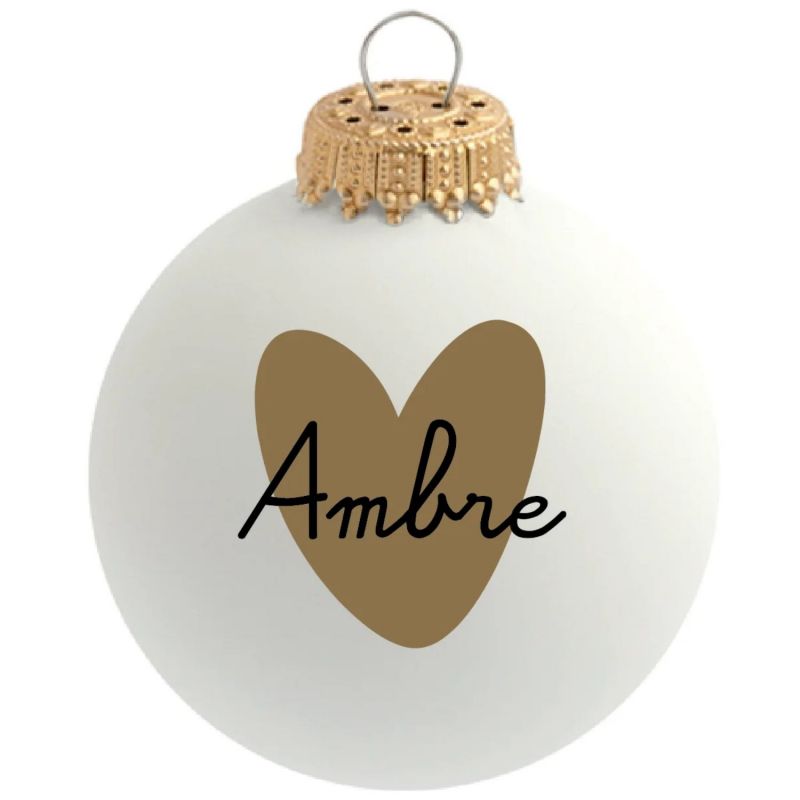 Boule de Noël Coeur doré (personnalisable) Baubels Produit 1