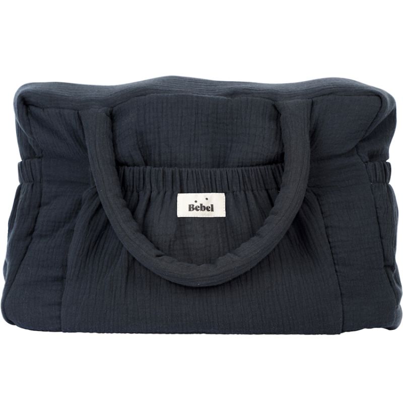 Sac à langer à anses bleu marine BEBEL