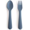 Cuillère et fourchette Twilight Blue Mushie Produit 1