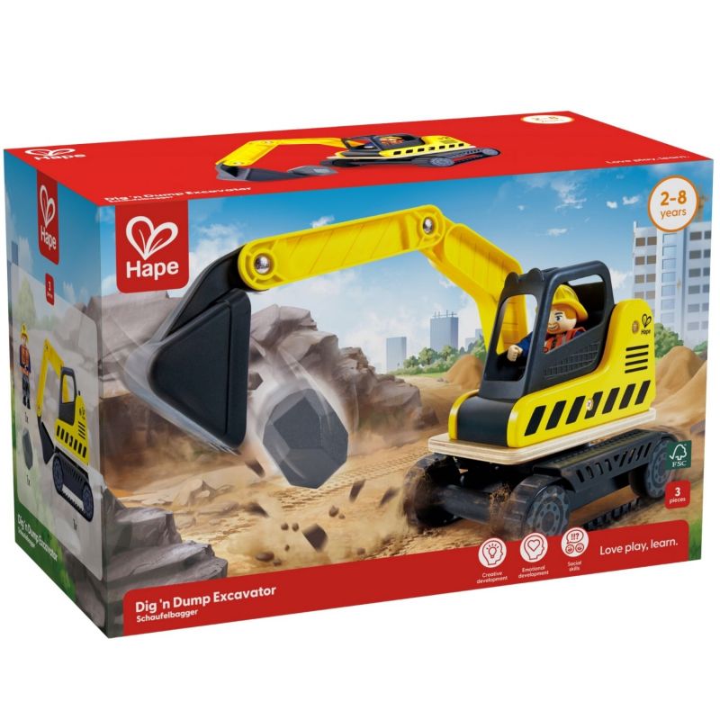 Camion pelleteuse Mes engins de chantier Hape Packaging 9