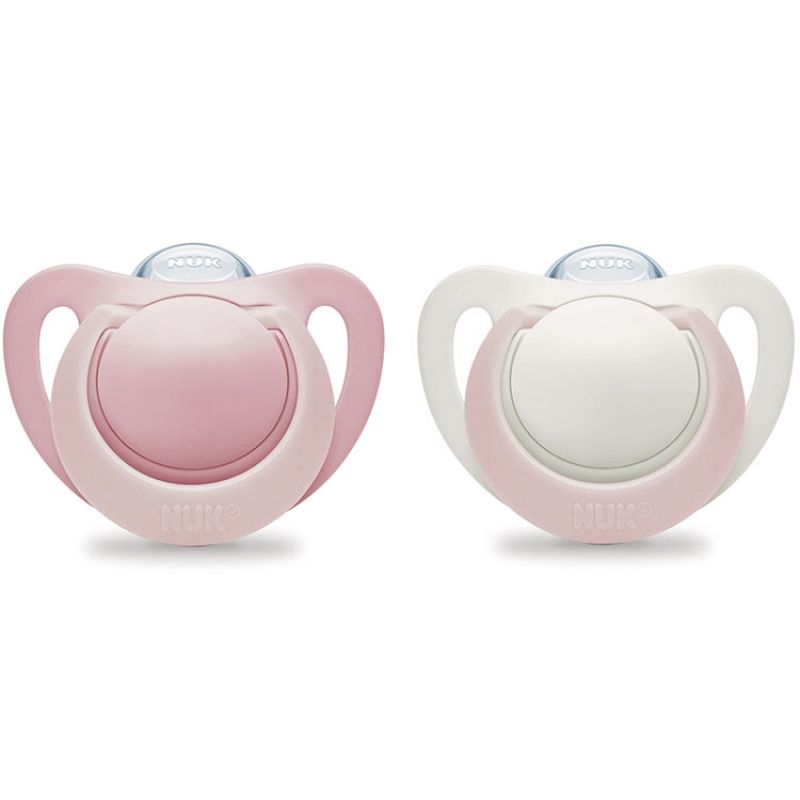 Lot de 2 sucettes physiologiques rose clair Genius (0-6 mois) NUK