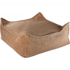 Pouf Ottoman Square Toffee velours côtelé - Wigiwama