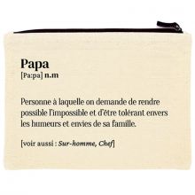 Pochette en coton bio Papa  par Hindbag
