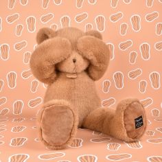 Peluche ours Clémentin Praline Cacahuète (80 cm)