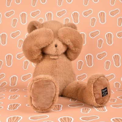 Peluche ours Clémentin Praline Cacahuète (80 cm)