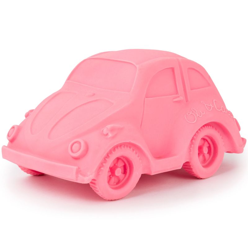Grande voiture Coccinelle latex d'hévéa rose Oli & Carol