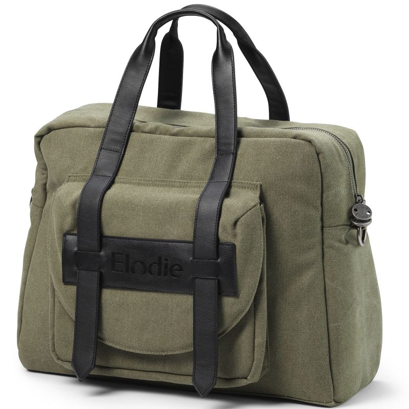 Sac à langer à anses Signature kaki Rebel Green Elodie Details