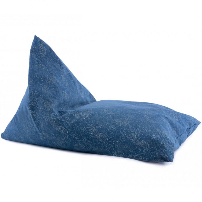 Pouf géant Essaouira Gold bubble Night blue (115 x 77) Nobodinoz