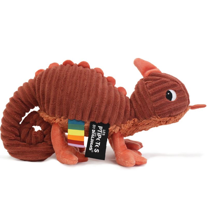 Peluche Les Ptipotos Météou le caméléon (30 cm) Les Déglingos