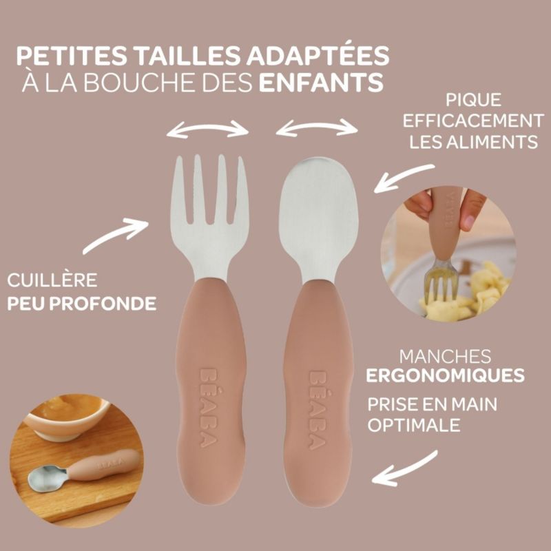 Lot de 2 précouverts inox Pralin Béaba Ambiance 5