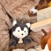 Peluche LES P'TITS RELAX Loup gris (22 cm) Histoire d'Ours Ambiance 2