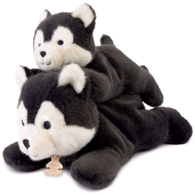 Peluche LES P'TITS RELAX Loup gris (22 cm) Histoire d'Ours Produit 5