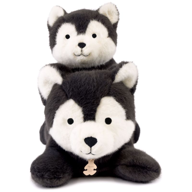 Peluche LES P'TITS RELAX Loup gris (22 cm) Histoire d'Ours Produit 6
