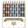 Lot de 10 mini crayons de couleur métallisés Chic - Djeco