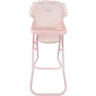 Chaise haute pour poupée Tom Vichy rosa  par Pasito a pasito